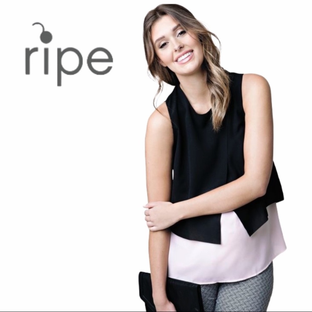 Ripe Maternity Crossover Nursing Blouse EUC